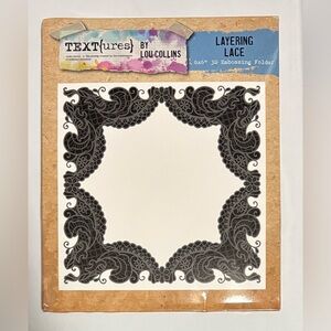 Textures by Lou Collins Layering Lace 3D Embossing Folder